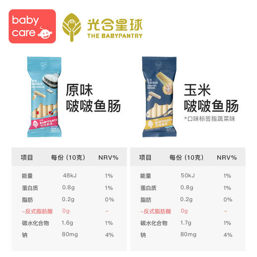 babycare新西兰辅食品牌光合星球婴儿鳕鱼肠宝宝零食无添加鱼肠 商品图4