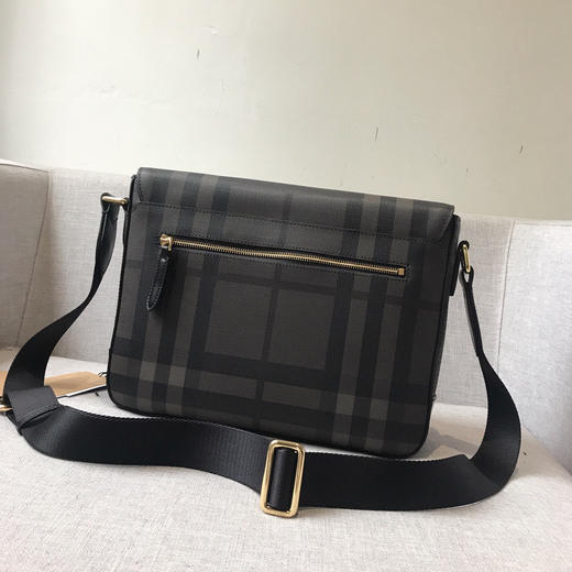 双扣男士邮差包-棕 商品图1