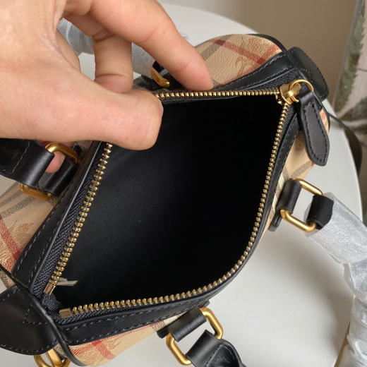 B家中古战马格子波士顿枕头包 商品图8