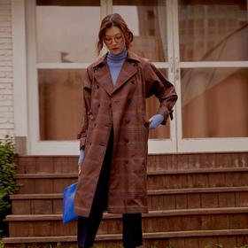 JAJU            [Jur de JAJU] W格纹风衣JPY带授权招加盟代理