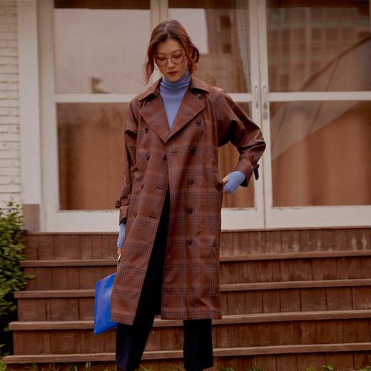 JAJU            [Jur de JAJU] W格纹风衣JPY带授权招加盟代理 商品图0