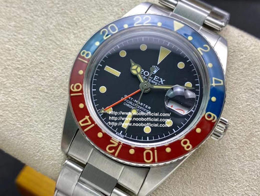 SN 劳力士 复古格林尼治型II系列腕表(可乐圈)（复古钉带-亚克力玻璃，2836机 40毫米） 商品图7