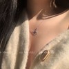 noidentity温柔精致天然宝石蝴蝶锁骨毛衣链冬日百搭圣诞限定项链 商品缩略图1
