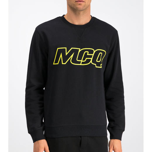 MCQ 麦昆 男士卫衣 黑色 黄色字体 387535 RNT61 1000 商品图0