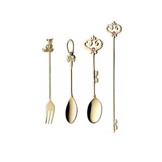 精致金属杯勺 elfin 高桑金属杯勺 皇冠/丝带/爱心熊/魔法棒 商品图0