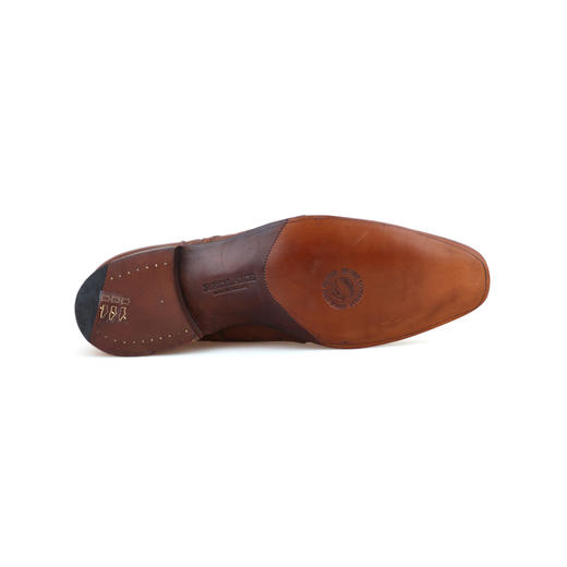 断码特价40.5码——英国原产男士三接头牛津正装鞋BRAHMS 勃拉姆斯-棕褐色鸵鸟皮/小牛皮 商品图5