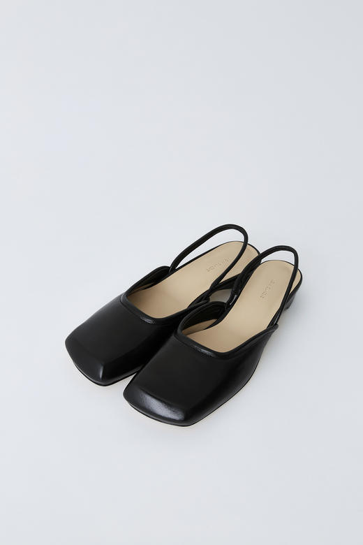 LOW CLASSIC  奶油黄/黑色方头露跟鞋 商品图2