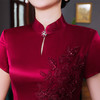 上海旗袍厂TZRY-21002品质款生产加工2021新款改良喜婆婆连衣裙喜庆质感旗袍连衣裙 商品缩略图2