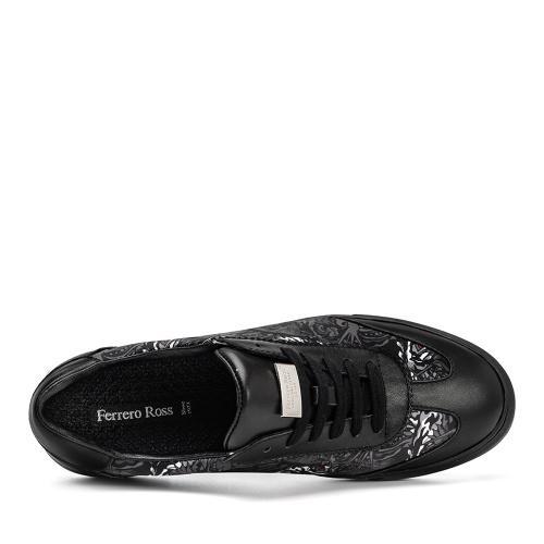 Ferrero Ross/费列罗斯 牛皮配花布 男士时尚休闲板鞋 FR882838H 商品图2
