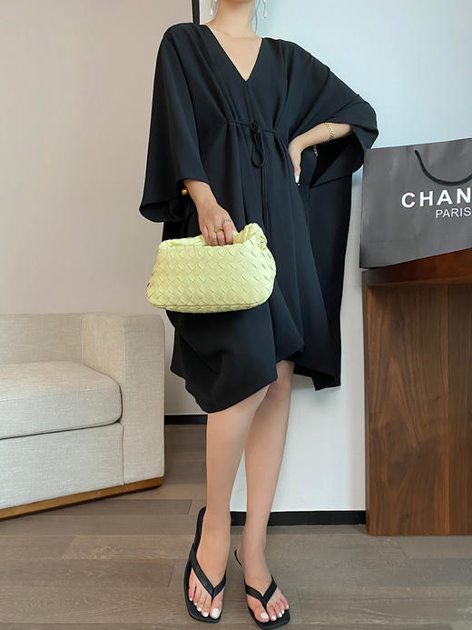 法式气质，自如松身，系带v领连衣裙，超级超级显瘦#SS2125 商品图3