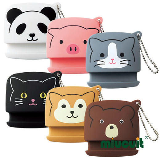 日本LIHIT LAB.PUNILABO可爱卡通硅胶随身耳机收纳盒桌面手机支架 商品图3