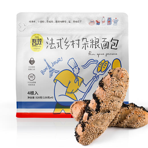 吾双青稞杂粮法式乡村面包520g 商品图1