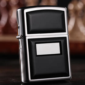芝宝打火机（黑雅士镜面镀铭徽章）356