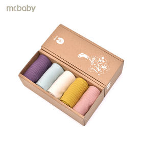 mrbaby秋冬儿童袜女童棉袜宝宝短袜 5双装