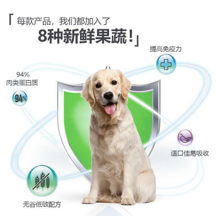 欧恩焙奥云宝狗粮进口无谷鸡肉配方金毛泰迪比熊通用全犬粮 商品图2