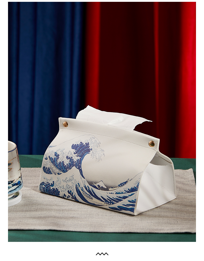 浮世绘---神奈川冲浪里PU纸巾盒#此商品参加第十一届北京惠民文化消费季