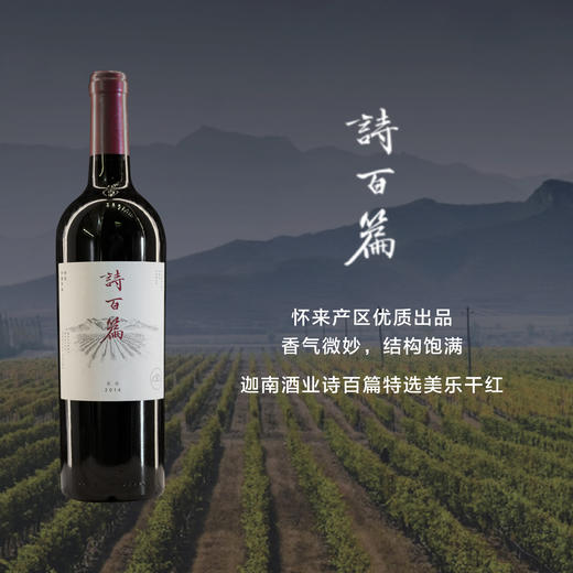 迦南酒业诗百篇特选美乐干红葡萄酒Canaan ShiBaiPian Mastery Merlot 2015 商品图0