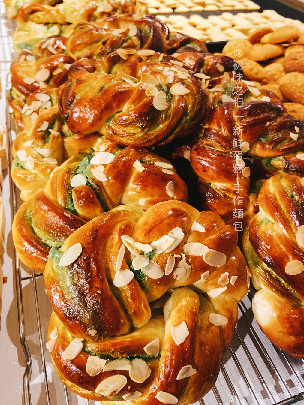 抹茶奶酥花环~ 04月17日制作发出