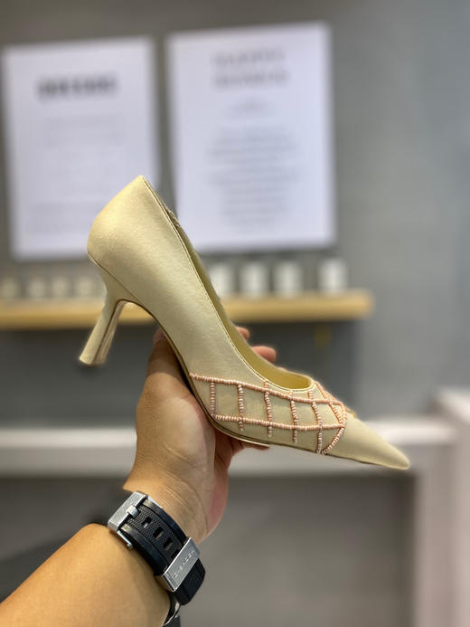 小香家 真丝手工串珠高跟鞋3色 商品图4