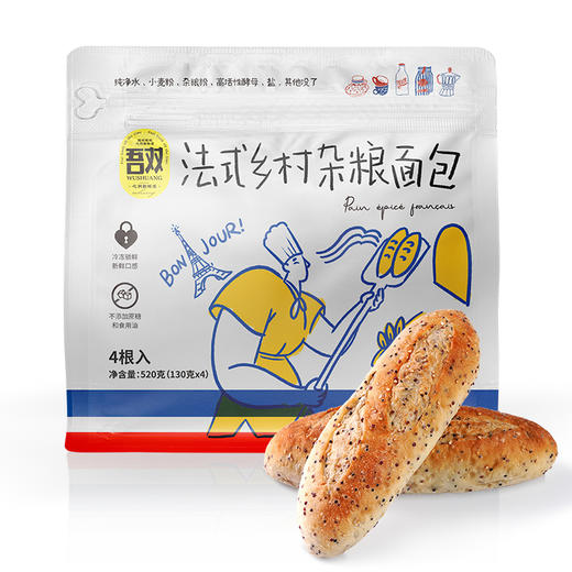 吾双藜麦法式乡村面包520g 商品图1