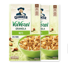 荷兰进口 QUAKER 桂格坚果谷物粒即食燕麦片400g*2盒