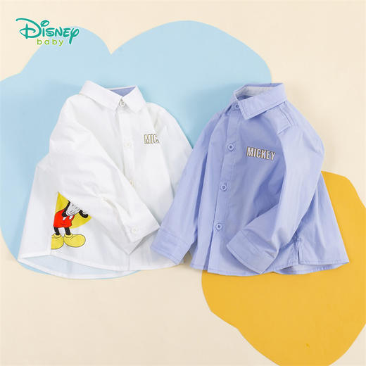 迪士尼童装男童春秋装新品衬衫洋气中小童帅气衬衣 商品图3