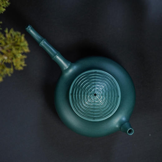 龙德堂陶艺 徐飞制《竹笠》苏门答腊青 250cc (库存请咨询客服) 商品图2