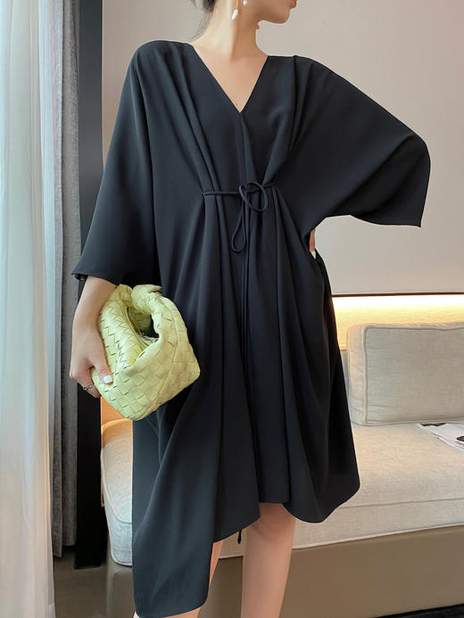 法式气质，自如松身，系带v领连衣裙，超级超级显瘦#SS2125 商品图1