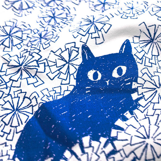 【幸运土猫】蓝印喵如茉全棉纯棉猫三四件套件柔软被套原创设计 商品图3