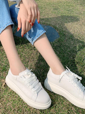 【百图lulu好物】头层牛皮面 透气柔软猪皮鞋垫  休闲舒适百搭时尚 小白鞋