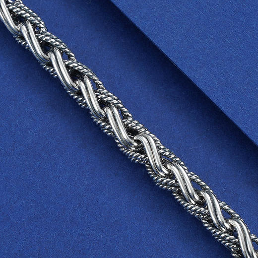 【一世双生】S925银仿古手链【YFSL001】男士2101 商品图1