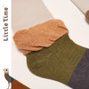 littletime童装荷叶花边中筒袜 2020冬新款撞色莫兰迪棉袜直筒 商品缩略图2