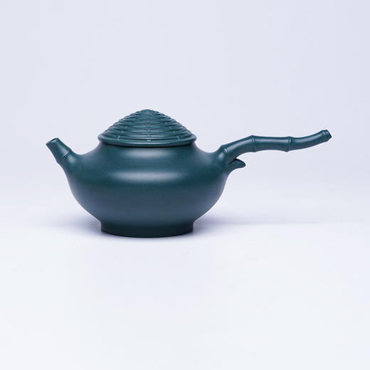 龙德堂陶艺 徐飞制《竹笠》苏门答腊青 250cc (库存请咨询客服) 商品图3