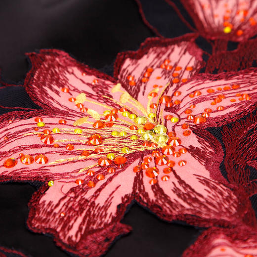 QE85C斯尔丽瑟俪2021年春季上新V领贴花连衣裙 商品图4