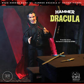 现货 Mego 汉默恐怖电影 德古拉 Dracula 8英寸 可动挂卡
