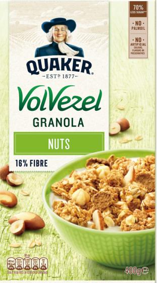 荷兰进口 QUAKER 桂格坚果谷物粒即食燕麦片400g*2盒 商品图1