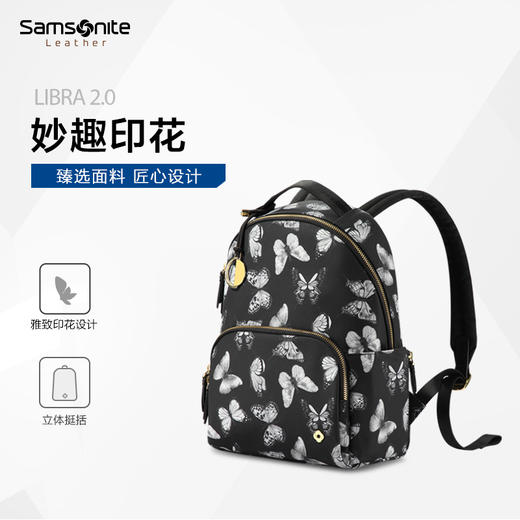 新秀丽双肩包女 时尚潮流书包印花背包NO3 商品图4