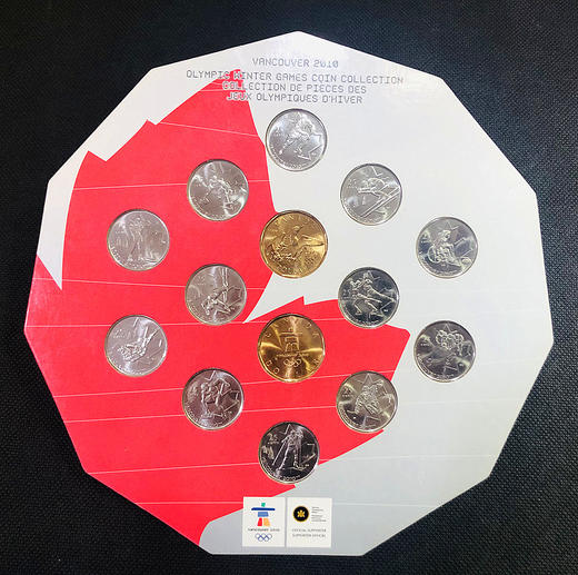 加拿大2010年温哥华冬奥会纪念币-14枚原封卡装 商品图0