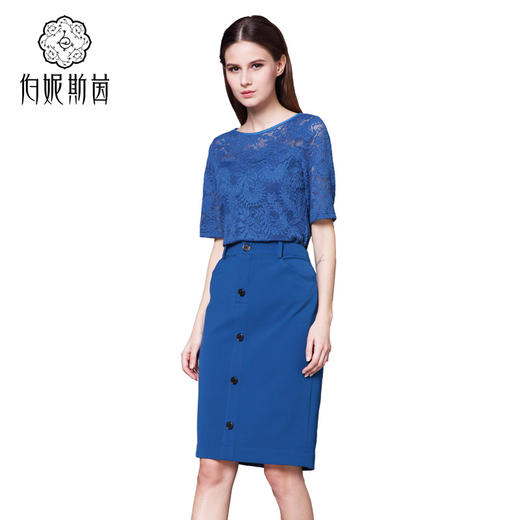 【伯妮斯茵】162B012--蓝色半裙--花季的巴旦杏--《生命之美-梵高的花园》 商品图2