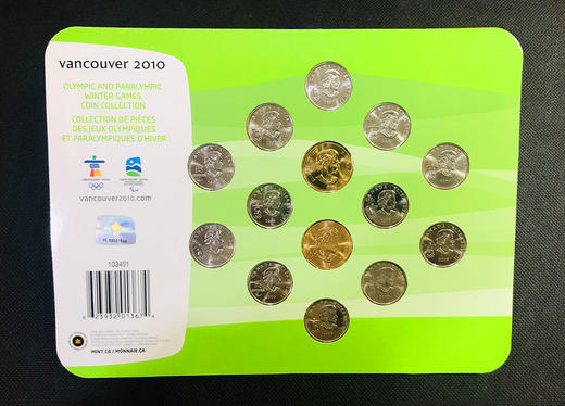 加拿大2010年温哥华冬奥会纪念币-14枚原封卡装 商品图5