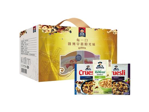 桂格荷兰综合坚果燕麦礼盒 1.35kg/盒【坚果+葡萄干+覆盆子】 商品图1