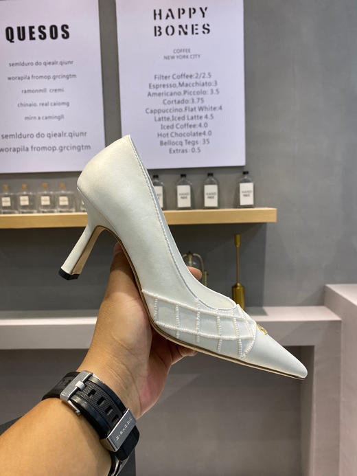 小香家 真丝手工串珠高跟鞋3色 商品图6