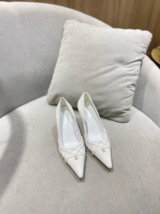 小香家 真丝手工串珠高跟鞋3色 商品图5