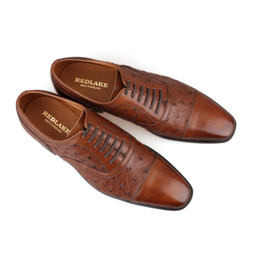 断码特价40.5码——英国原产男士三接头牛津正装鞋BRAHMS 勃拉姆斯-棕褐色鸵鸟皮/小牛皮 商品图12