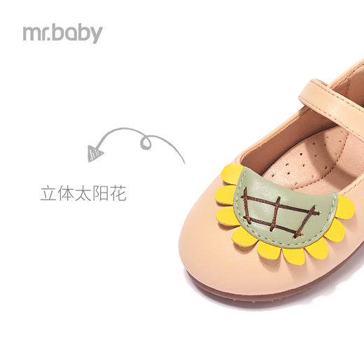 mr.baby女童鞋 2021春季新款萌趣花朵魔术贴软底 宝宝学步鞋1-3岁 商品图3