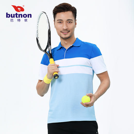 M1151巴特侬春夏新款男士短袖polo透气舒适棉料休闲拼色 商品图4