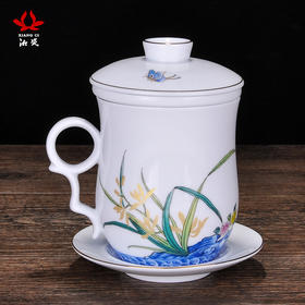 湘瓷四件杯组 空谷幽兰
