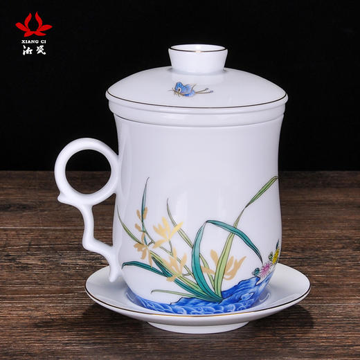 湘瓷四件杯组 空谷幽兰
 商品图0