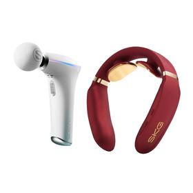 (分两个包裹发货）SKG筋膜枪F5+ SKG 颈椎按摩器4330 【鲜知10.0】