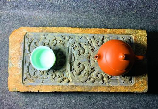 【金石雅趣】汉砖玉璧龙干泡茶台 商品图4